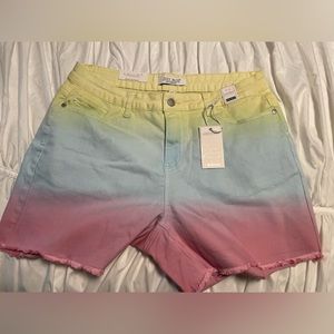 Judy Blue Multi Color Shorts NWT 1XL